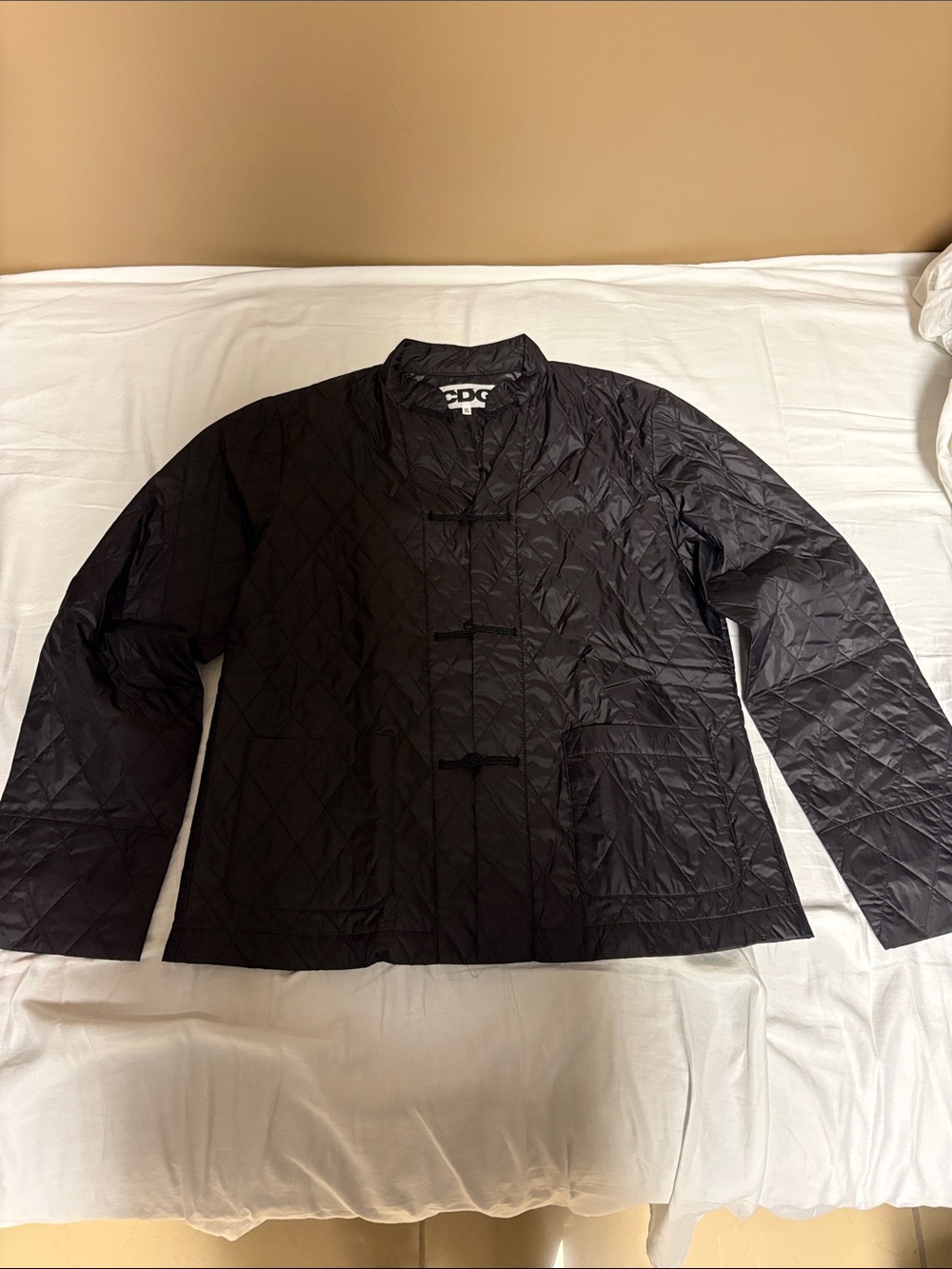 CDG Quilted Lightweight Mandarin-Collar Jacket XL